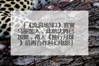 《流浪地球3》官宣马丽加入，此前沈腾已加盟，两人《独行月球》后再合作科幻电影
