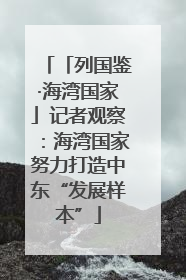 「列国鉴·海湾国家」记者观察：海湾国家努力打造中东“发展样本”
