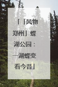 「风物郑州」蝶湖公园：一湖蝶变看今昔