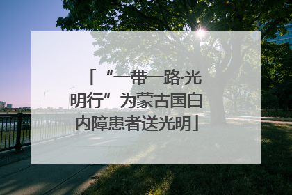 “一带一路·光明行”为蒙古国白内障患者送光明