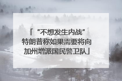 “不想发生内战” 特朗普称如果需要将向加州增派国民警卫队