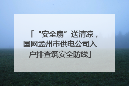 “安全扇”送清凉，国网孟州市供电公司入户排查筑安全防线