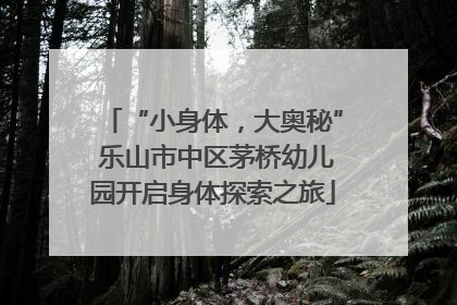 “小身体，大奥秘” 乐山市中区茅桥幼儿园开启身体探索之旅