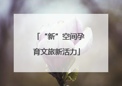 “新”空间孕育文旅新活力