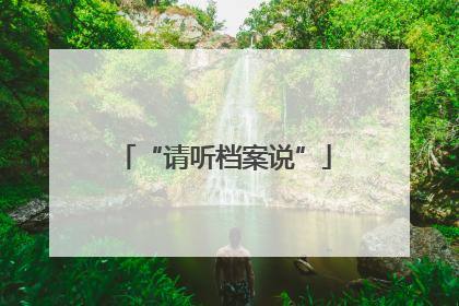 “请听档案说”
