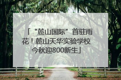 “麓山国际”首驻雨花！麓山天华实验学校今秋迎800新生