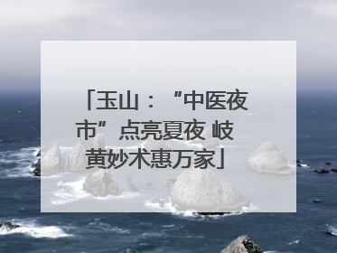 玉山：“中医夜市”点亮夏夜 岐黄妙术惠万家