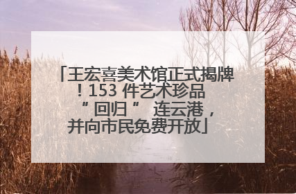王宏喜美术馆正式揭牌！153 件艺术珍品 “ 回归 ” 连云港，并向市民免费开放