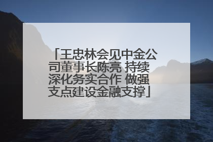 王忠林会见中金公司董事长陈亮 持续深化务实合作 做强支点建设金融支撑