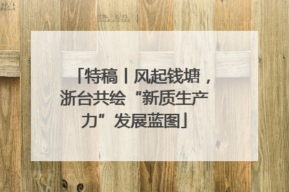特稿丨风起钱塘，浙台共绘“新质生产力”发展蓝图