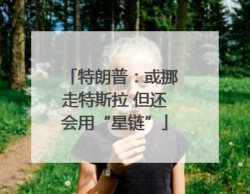 特朗普：或挪走特斯拉 但还会用“星链”