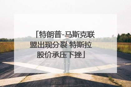 特朗普-马斯克联盟出现分裂 特斯拉股价承压下挫