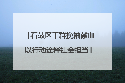 石鼓区干群挽袖献血 以行动诠释社会担当