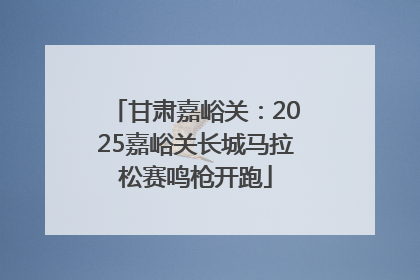 甘肃嘉峪关：2025嘉峪关长城马拉松赛鸣枪开跑