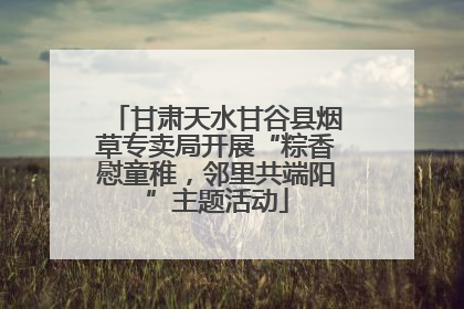 甘肃天水甘谷县烟草专卖局开展“粽香慰童稚，邻里共端阳”主题活动