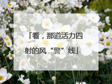 看，那道活力四射的风“警”线
