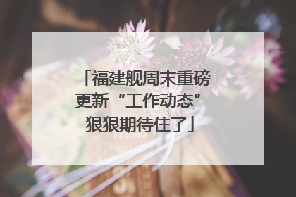 福建舰周末重磅更新“工作动态” 狠狠期待住了