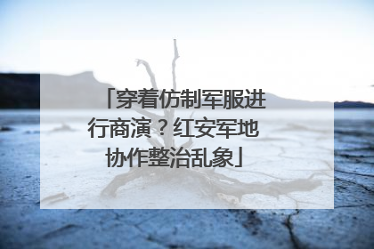 穿着仿制军服进行商演？红安军地协作整治乱象
