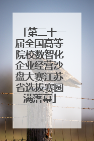 第二十一届全国高等院校数智化企业经营沙盘大赛江苏省选拔赛圆满落幕