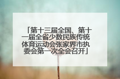 第十三届全国、第十一届全省少数民族传统体育运动会张家界市执委会第一次全会召开