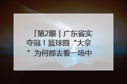 第2眼｜广东省实夺冠！篮球圈“大拿”为何都去看一场中学生比赛？