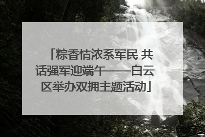 粽香情浓系军民 共话强军迎端午——白云区举办双拥主题活动