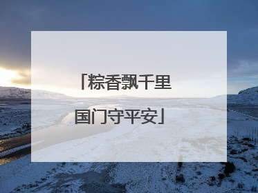 粽香飘千里 国门守平安