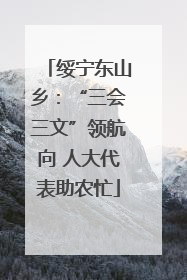 绥宁东山乡：“三会三文”领航向 人大代表助农忙