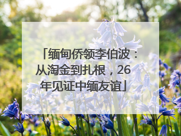 缅甸侨领李伯波：从淘金到扎根，26年见证中缅友谊