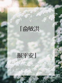 俞敏洪报平安