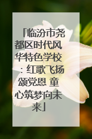 临汾市尧都区时代风华特色学校：红歌飞扬颂党恩 童心筑梦向未来