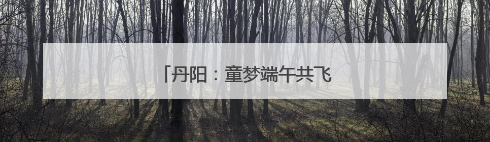 丹阳：童梦端午共飞扬，同心筑梦启新航