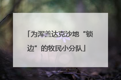 为浑善达克沙地“锁边”的牧民小分队