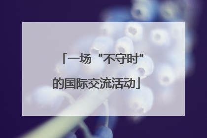 一场“不守时”的国际交流活动