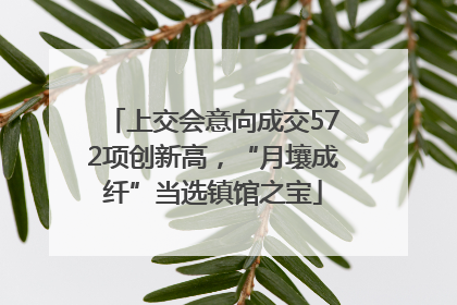 上交会意向成交572项创新高，“月壤成纤”当选镇馆之宝