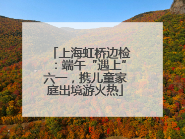上海虹桥边检：端午“遇上”六一，携儿童家庭出境游火热