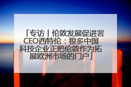专访丨伦敦发展促进署CEO西特伦：很多中国科技企业正把伦敦作为拓展欧洲市场的门户