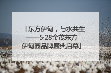 东方伊甸，与水共生——5·28金茂东方伊甸园品牌盛典启幕