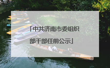 中共济南市委组织部干部任前公示