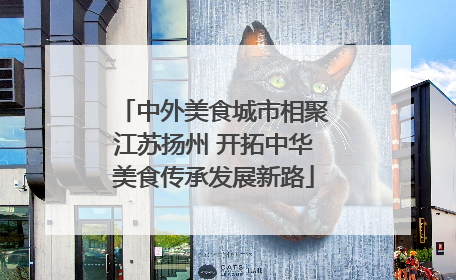 中外美食城市相聚江苏扬州 开拓中华美食传承发展新路