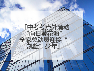 中考考点外涌动“向日葵花海” 全家总动员迎接“凯旋”少年
