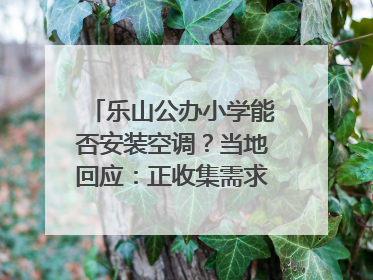 乐山公办小学能否安装空调？当地回应：正收集需求，部分中小学已启动安装｜云求助