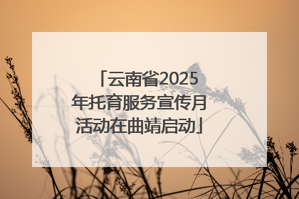 云南省2025年托育服务宣传月活动在曲靖启动