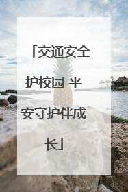 交通安全护校园 平安守护伴成长
