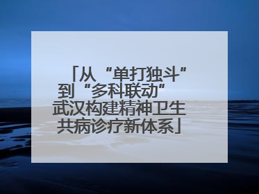 从“单打独斗”到“多科联动” 武汉构建精神卫生共病诊疗新体系