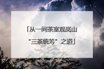 从一间茶室观岚山“三茶统筹”之道