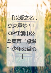 以爱之名，点亮童梦！TOP红领巾公益集市“点燃”少年公益心