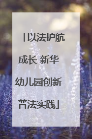 以法护航成长 新华幼儿园创新普法实践