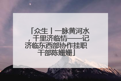 众生丨一脉黄河水，千里济临情——记济临东西部协作挂职干部陈姗姗