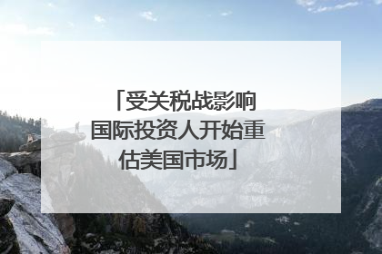 受关税战影响 国际投资人开始重估美国市场